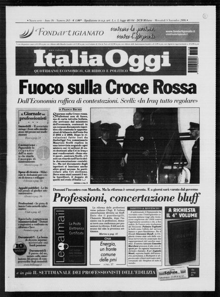 Italia oggi : quotidiano di economia finanza e politica